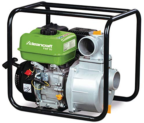 Cleancraft Frischwasserpumpe FWP 80 (Benzin, 4-Takt-Motor, Fördermenge: 803 l/min, Laufzeit ca. 2,5 h), 7500080