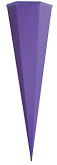 Roth Schultüte Rohling lila 85 cm eckig mit Roth Spitze