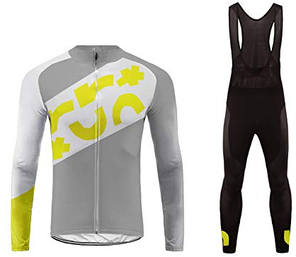 UGLY FROG Frühling/Herbst Männer Radfahren Kleidung Set Fahrrad Anzug Outdoor Langarmtrikot+ Hose Atmungsaktiv Schnell Trocken (Größe XS-6XL)