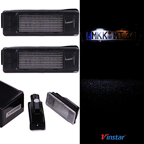 Vinstar LED Kennzeichenbeleuchtung E-geprüft CAN-Bus 18 LEDs je Modul 6000 Kelvin kompatibel mit Allen Modellen in der Produktbeschreibung!