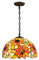 E27 Tiffany Pendelleuchte Deko Leuchte Vintage Glas Hängelampe Höheverstellbar Esstisch Esszimmer Küchenlampen Lampen Retro Pendellampe Wohnzimmerlampe Hängeleuchte Schlafzimmer Keller Loft Cafe Bar