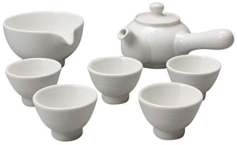 Service complet de cérémonie de thé en porcelaine blanche de style coréen en céramique 350 ml, théière, pichet et bol pour rafraîchir l'eau chaude