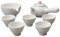 Service complet de cérémonie de thé en porcelaine blanche de style coréen en céramique 350 ml, théière, pichet et bol pour rafraîchir l'eau chaude