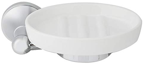 Piatti di sapone Ceramica cromo singolo Detersivo per i piatti, Semplice appeso Portasapone Accessori da bagno
