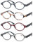 MODFANS (4 Pack) Lesebrille 1.5 Rund Damen,Gute Brillen,Hochwertig,Mode,Komfortabel,Super Lesehilfe,fur Frauen