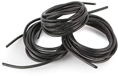 Heartbreaker schwarzes Lederband Set 3-teilig aus echtem Leder / 100 cm / 1 m Band aus Leder/Unisex Lederband/HB LD 13