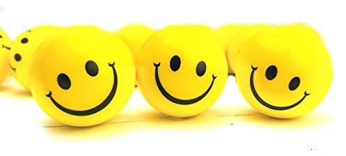 STUWU 3X Lachgesicht Squezzers Stressball Antistressball Streßball Knautschball Wutball Knetball Grimassenball 6cm