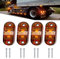 Ready LED-Seitenmarkierungsleuchten, wasserdichte Anzeigen, Positionsseitenleuchten für 12 V/24 V Anhänger, Van, Wohnwagen, LKW, Boote, 4 Stück (gelb)