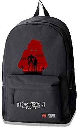 XSLGOGO Death Note Rucksack Anime Lustiger Druck Mode Rucksack Reise Umhängetasche Schüler Schulbuch Tasche für Kinder Erwachsene