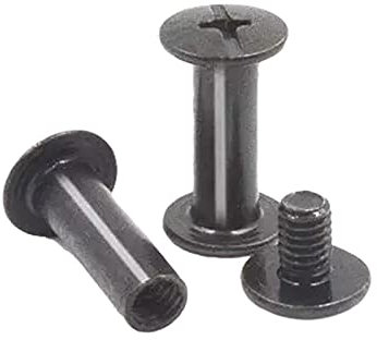 100 pcs M5x6-30mm Acier Noir Plaqué Chicago Vis Livre Reliure Post Vis Assemblage Boulons