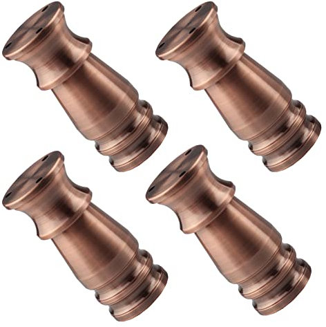 4 Stück Möbelfüße,DIY Metall beine,Austauschbare Schrankfüsse,Aluminium Tischbeine,für Sofa,Stühle,TV-Schrank,Kaffeetisch,Höhenverstellbar,mit Schrauben,7 Farben (15cm/5.9in,Red bronze)