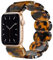 Heesch Bracelet de montre en résine extensible pour Apple Watch Series 7 de 40 mm pour femme - Motif écaille de tortue - 38 mm