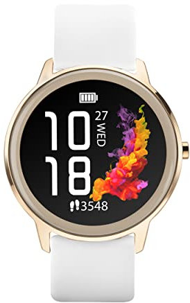 Sekonda Flex Womens 42 mm Smart Watch with Heart Rate and Sleep Monitor, Daily Activity, Sports, Music, Weather and Message Functions with Silicone Strap