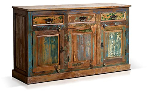 moebel-eins Riverboat Sideboard I aus Altholz, Material Massivholz, Vintage-Optik