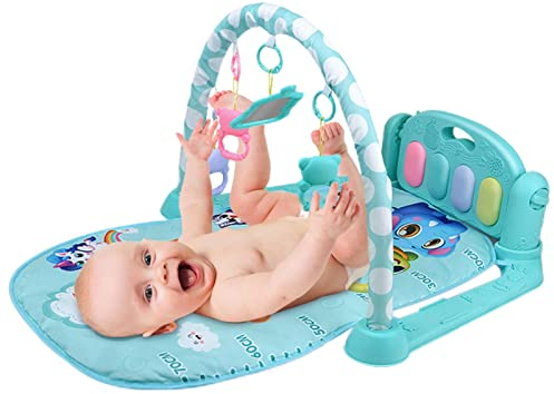 Spielmatte Mit Spielbogen,Baby Spielmatte Spieldecke Mit Spielbogen Baby Kick & Piano Gym Spielmatte Mit Musik,Kick-and- -Klavier,Babyausstattung Für Neugeborene,Lernspielzeug Ab 0 Monaten