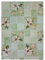 Wachstuch Tischdecke rund 140cm Durchmesser, Wachstischdecke abwaschbar, Wachstuchtischdecke wasserabweisend (Lilie grün Creme 118d)