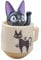 ENSKY - Kiki's Delivery Service - YR-MC05 Roly Poly Tilting Figure Jiji in Teacup, Studio Ghibli Official Merchandise