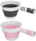 Hopbucan 2 Pack Foldable Water Ladle, Collapsible Water Scoop Dipper, Folding Bath Spoon Ladle, Space Saving for Kitchen Bathroom