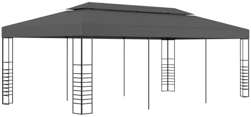 Gartenpavillon, CIADAZ Pop-Up Partyzelt, Festzelt, Pavillon, Garden Decoration, Canopy Tent, Lagerzelt, Pavillon, 3x6 m Anthrazit