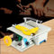 Tischkreissäge 750W Tragbare Präzisions Tischkreissägen Mini Tischkreissäge Table Saw, Tischsäge für Basteln Handarbeit Holz/Metall/Kunststoff Schneiden, inkl.Kohlebürsten, Chuck & Griff Schlüssel