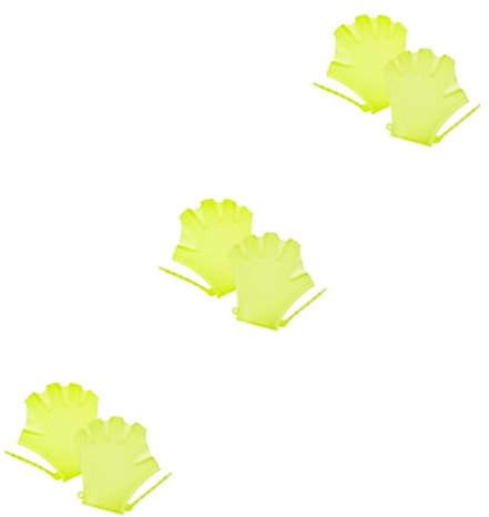 ABOOFAN Schwimmhandsc Huhe 6 STK Tauchhandschuhe Silikonhandschuhe Nylonhandschuhe Schwimmhandschuhe Mit Schwimmhäuten Tauchtrainingshandschuhe Schwimmlernwerkzeug Tauchen Kieselgel Handschutz Kind