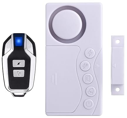 Capteur d'ouverture de porte sans fil retardateur, alarme de porte et de fenêtre, alarme de sécurité à domicile, avec télécommande, 108 dB réglable