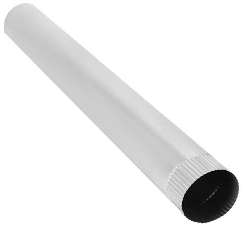 KOTARBAU® Schornsteinrohr Rohr 1 m Ø 110 mm Rauchrohr aus Stahlblech Silber Abgasrohr für Kamin Effektive Verbrennungsgasableitung Schornstein Kaminrohr