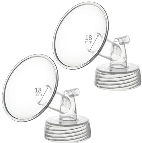 Belmikal 18mm Flanges Compatible with Spectra S2 S1 9 Plus Ameda MYA Motif Luna Breastpumps Replacement to Pump Parts Flange. Compatible with Spectra Parts/Accessories