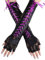 Prosy Nero Lace Up Fingerless Guanti Lunghi Gomito Guanti per Costume Party Lace-up Arm Warmer per le donne e le ragazze (Viola)
