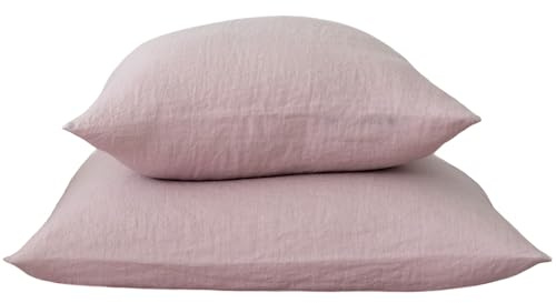 LinenMe Kissenbezug 50x60 Leinen 2er Set - Luxuriöse Kopfkissenbezug 100% Leinen - Gewaschene Leinen Bettwäsche Antiallergische - Pillow Case