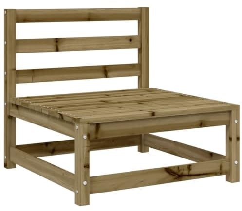 vidaXL Gartensofa, Modular Sofa ohne Armlehnen, Gartensessel mit Lattenrost, Relaxsessel Lounge Sessel Gartenmöbel, Kiefernholz Imprägniert