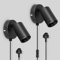 TaFiCo 2 Pack Black Vintage Wall Light - Plug in Cord 350° Adjustable - 7W Indoor Plug in Light for Bedroom, Living Room, Kitchen, Desk
