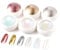 LEDSUUEI 6Pcs Chrome Nail Powder: 【Metallic Mirror Glitter Effect】Rose Gold Chrome Nail Powder for Gel Polish Aurora Iridescent Pearlescent Nail Chrome Powders for Nails Salon DIY