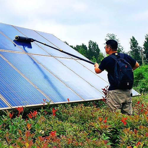 Spazzola Per La Pulizia Alzacristalli Elettrico, Pulizia Polo, Acqua Immessa Telescopico, Spazzola E Alimentato A Batteria, Allungabile Cleaner, Per Il Conservatorio Tetto, Pulizia Fotovoltaico E Sol