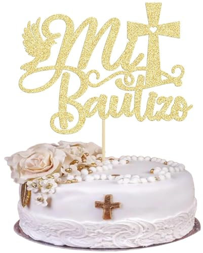 Kommunion Cake Topper Confirmation Tortendeko Communion Kuchen Topper Erstkommunion Cake-Topper Baby Shower Party Decor Gender Reveal Cupcake Deko