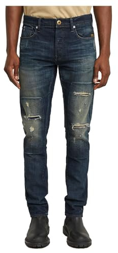 G-Star Men's 3301 Slim Jeans, Blue (antique foundry repaired 51001-D594-H102), 28W / 32L
