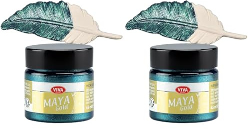 Viva Decor - 3PL MAYA GOLD 45ML PETROL, 123270434 (Pack of 2)