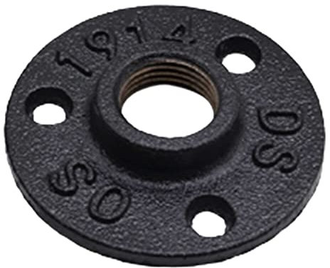 TAIGUHUI Flansch Flansch Eisen Rohrfittings Wandhalterung Boden Antik DN15 Flansch Stück Hardware Werkzeug Gusseisen Flansche Gietijzeren Buisleidingen(4 Points for Three)