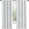 Lot de 2 Rideaux 60 x 160 cm Isolation Lumiere Anti Bruit UV Rideau Occultant Thermiques Lot de 2 pour Chambre Salon Maison, Blanc