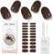 JMEOWIO Unghie Gel Adesive UV Caffè Scuro Smalto Adesivo per Unghie Gel Nail Stickers Decorazioni Unghie Nail Art Disegni