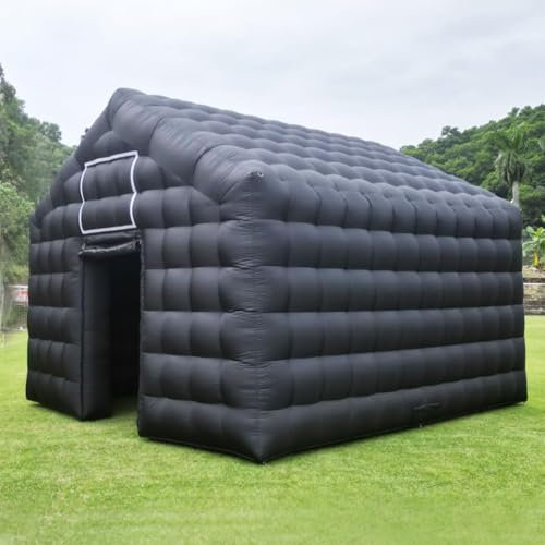 26.3 * 16.7 * 13ft, Großes, schwarzes, aufblasbares Würfel-Hochzeitszelt, Disco-Würfel-Pavillon, Veranstaltungshaus, Festzelthaus, für Partys, Hochzeiten, Shows, Veranstaltungen