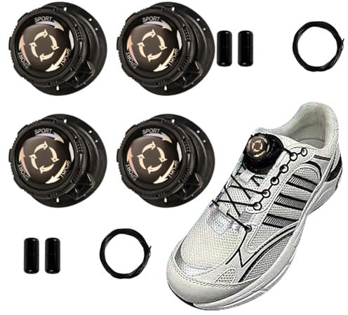 TELAIN 4 pieces Automatic twist laces No installation required, No tying, Sneaker Lock for unisex