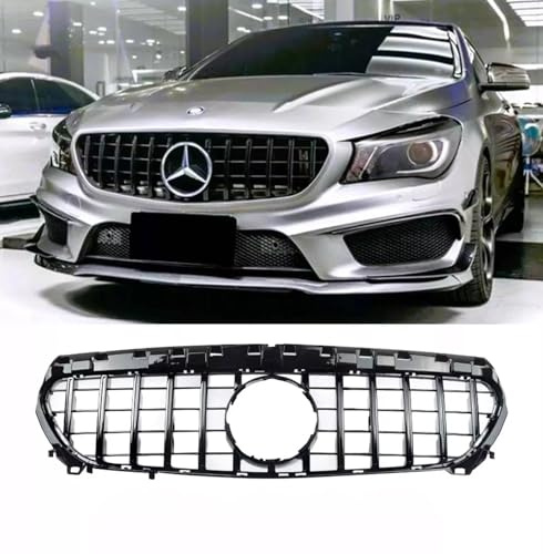 For Auto Perfectionists UK Front Panamericana GT GTR Grill Compatible With Mercedes CLA Class W117 X117 2013-2019 ABS Gloss Black