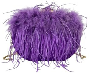 MODELISA - Bolso Clutch Cadena Hombro Cartera De Mano Boda Noche Fiesta Evento Mujer (Violeta)
