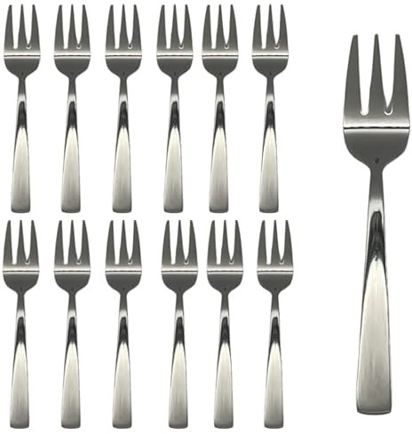 12 x Stainless Steel Tulip Cake Fork Mini Dessert Fork Kitchen Restaurant 14cm/5.5''