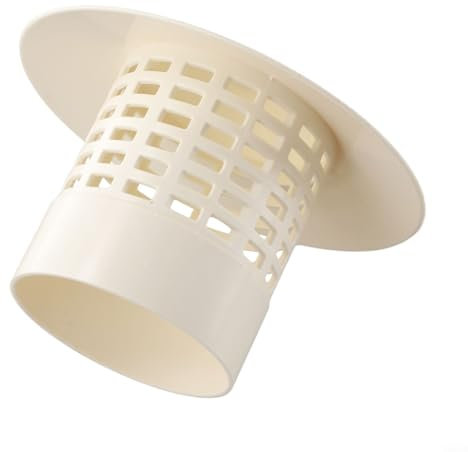 Entgoinggo Chapeau de cheminée, chapeau de cheminée en PVC, grille de ventilation de toit, capuchon de pluie, capuchon de ventilation de tuyau rond(75mm)