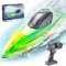 JONRRYIN Ferngesteuertes Boot, RC Boot mit LED-Licht für Pools und Seen, 2,4 GHz Ferngesteuerte Boote RC Rennboot, Speedboot Poolspielzeug für Kinder und Erwachsene (Green)