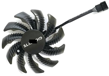 BDAKQJV graphics card T128010SU PLD08010S12HH 4-pin 78mm DC 12V 0.35A Compatible with GTX 1060 1070 1080 G1 GTX 1070Ti 1080Ti 960 980Ti Graphics Card(1 FAN)