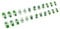 24Pcs Irish Acrylic False Nails Short Coffin Styles Press On Nails With Green Shamrock Art For Patrick's Day Decoration