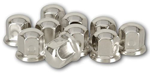 20 Stück LKW Radmutterkappen, universell, Schlüsselweite 33mm, aus Edelstahl